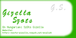 gizella szots business card